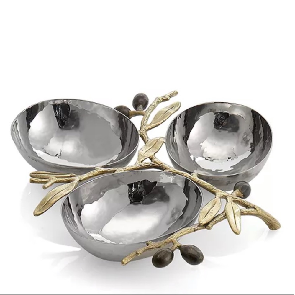 NIB Michael Aram Olive Branch dish